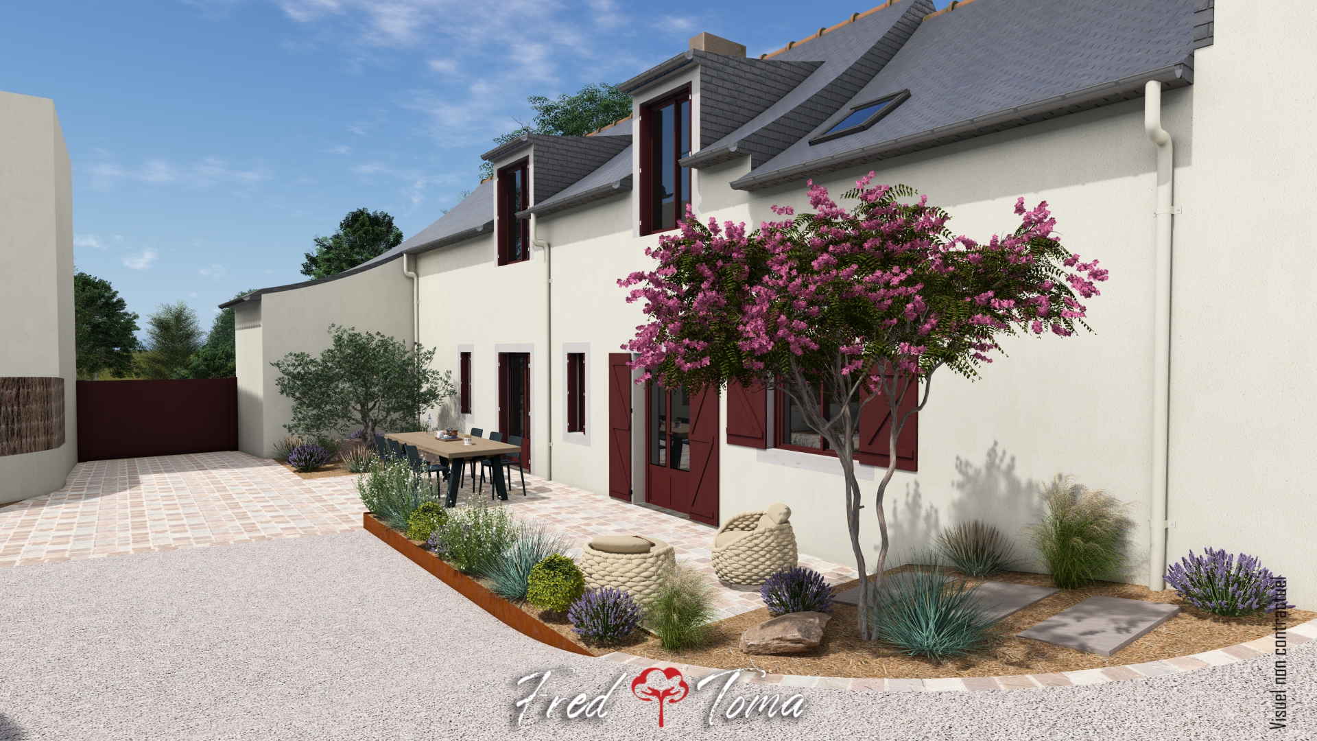 Fred Toma Amenagements Exterieurs A La Chapelle Des Fougeretz Rendu 3d 5 Photo